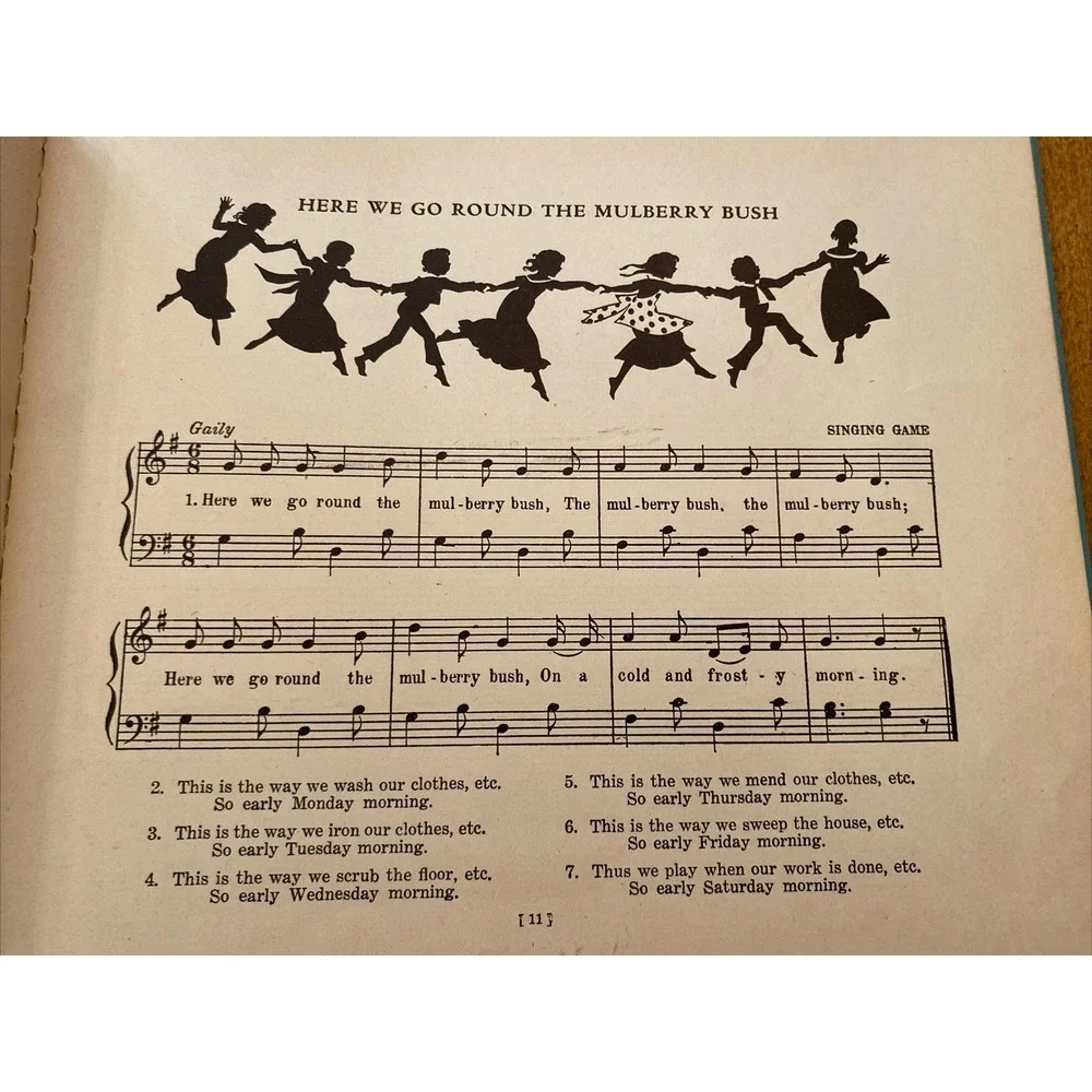 FIFTY FAVORITE SONGS FOR GIRLS & BOYS Whitman Music Book~1935 ~RARE Blue 1st Ed.